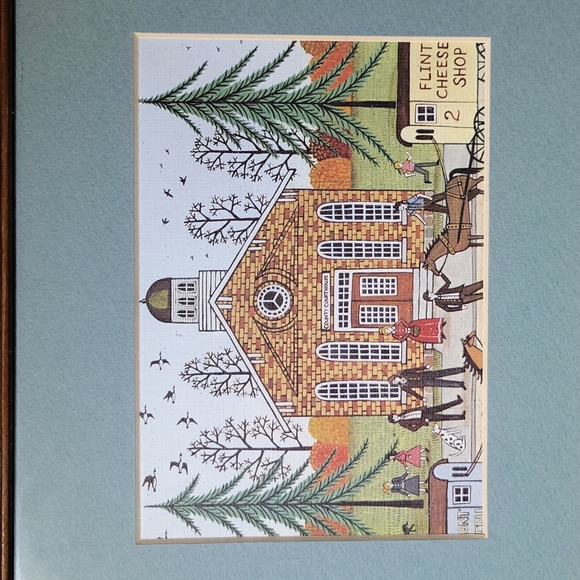 Vintage Primitive Folk Art Farmhouse County Courthouse Picture - Picture 5 of 14